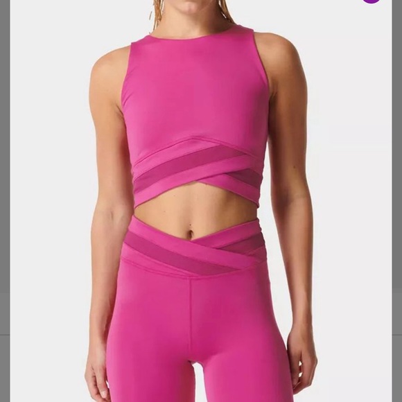 Sweaty Betty Tops - Sweaty Betty All Day Wrap Crop Top sz L NWOT